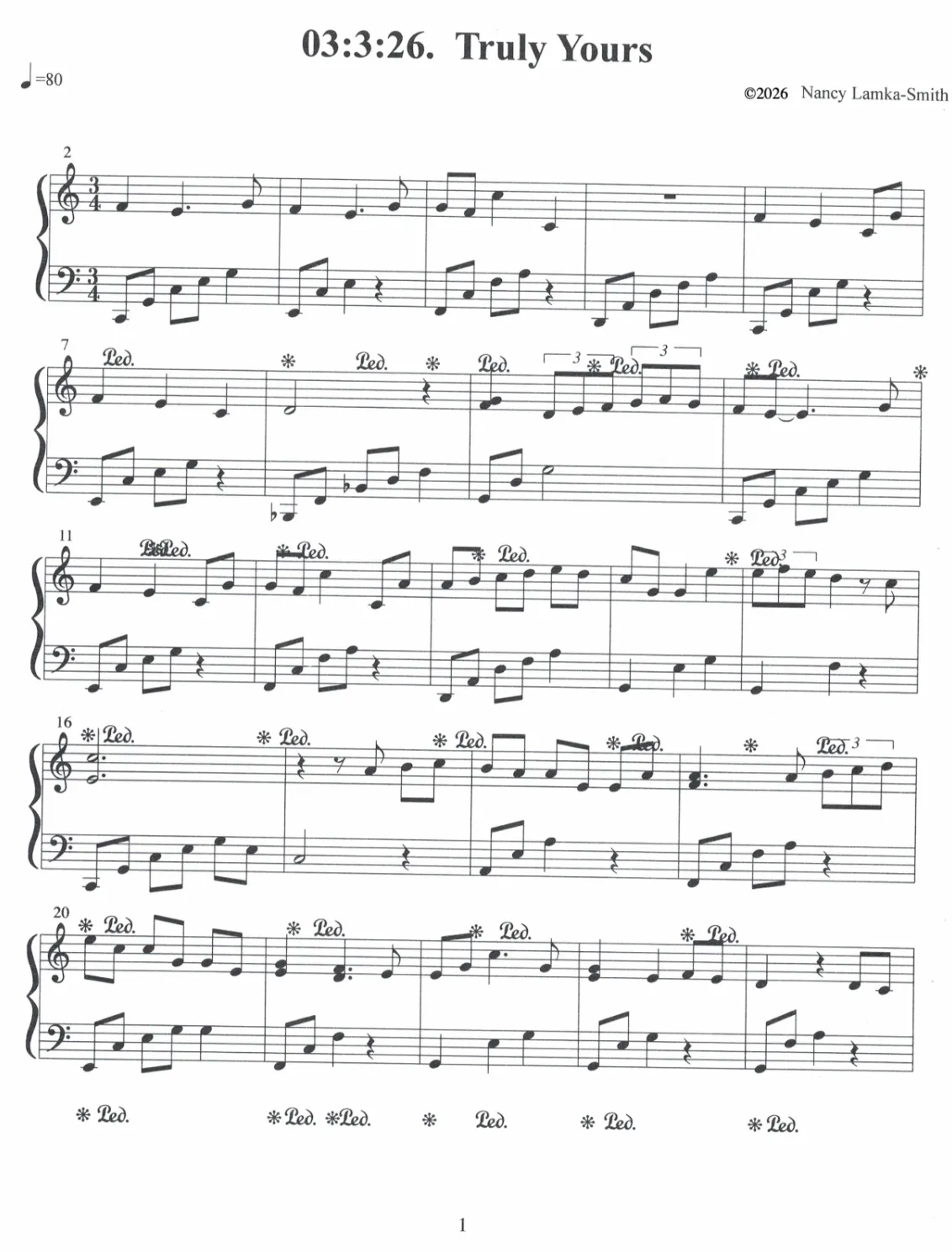 Preview of Truly Yours